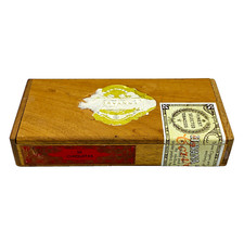 Havana Tobaccos CORVANNA Picked Leaf Wooden Cigar Cigarette Box w/Lid (Empty)