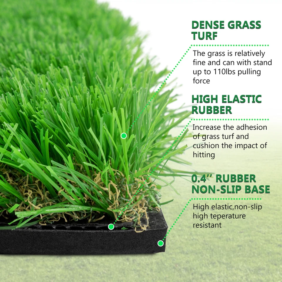Alfombra de entrenamiento verde para putting de golf de 12x5 pies con césped, 3 orificios para interiores y exteriores Foto 4 de 4