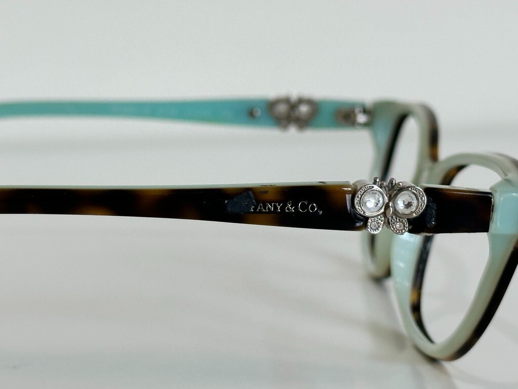 Tiffany & Co. TF 2051-B 8134 Cat Eye Havana Blue Eyeglasses  display picture 2