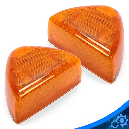 Pair of Turn Signal/Corner/Marker Light Amber Lens 31 LED For Peterbilt