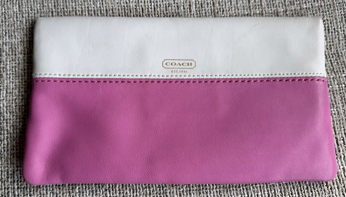 美品✨Coach Accessory Pouch Leather Pink Coach Accessory Pouch f 23090 Pink 53077 Pouch Leather Used