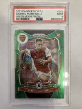 2021-22 Panini Prizm Premier League #203 GABRIEL MARTINELLI Verde MOJO PSA 9 RC