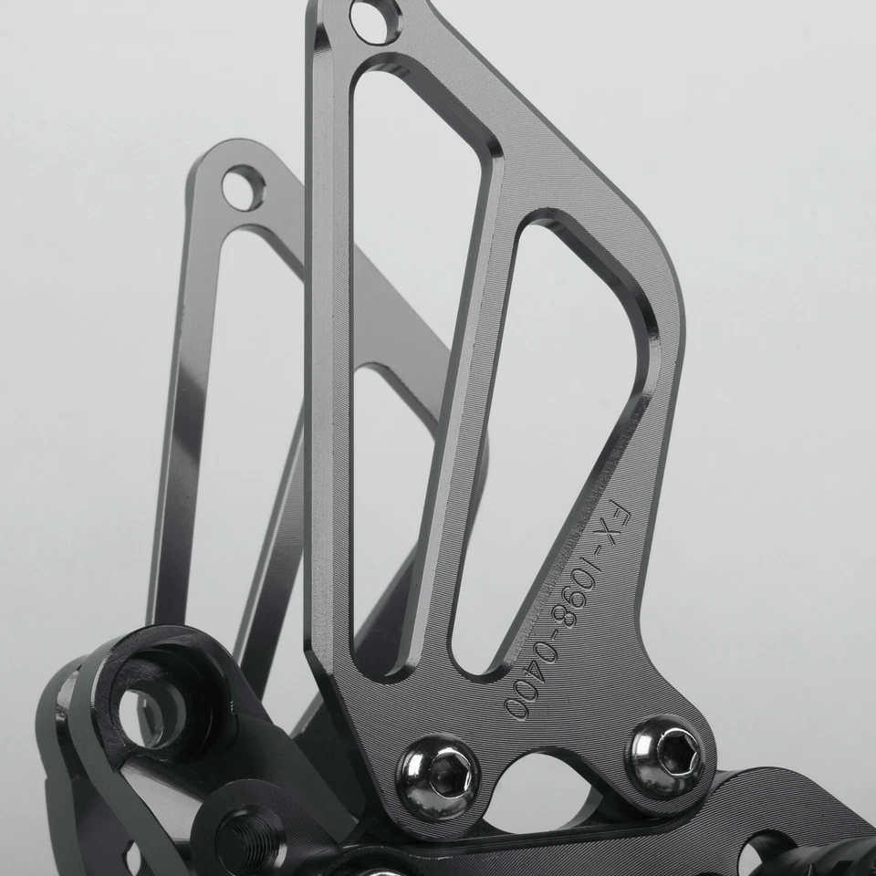 For Ducati 848 1098 1198 R/S CNC Adjusting Rearset Footpegs Rear Set Titanium - Image 4 of 4