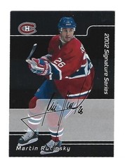 2001/02 BAP SIGNATURE #117 MARTIN RUCINSKY AUTOGRAPHED CARD MINT !