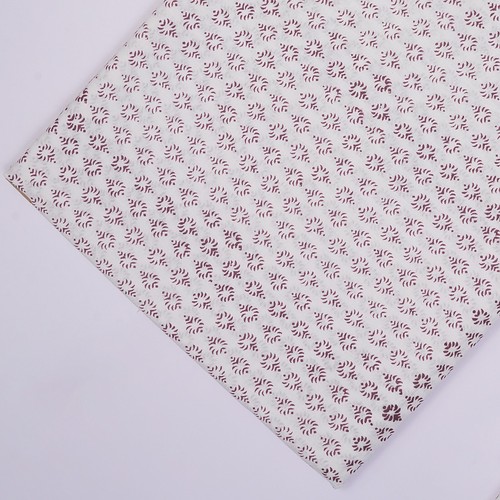 Tela estampada sanganeri natural india de algodón hecha a mano con estampado de bloques a mano de 5 yardas. - Imagen 2 de 7