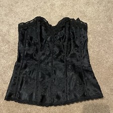 vintage Frederick's Of Hollywood Black Corset 34 Bra Bustier Corset Lingerie