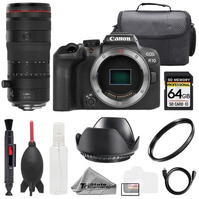 Canon EOS R10 + RF 24-105mm f/2.8 L IS USM Z Lens +64GB+ UV Filter- Basic Kit