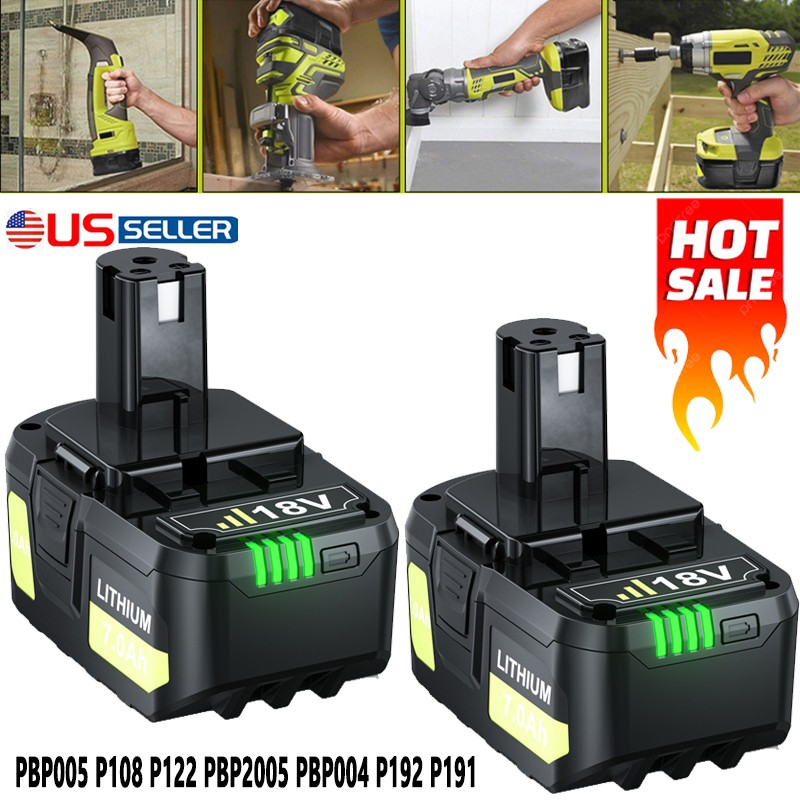 FOR RYOBI Battery PBP005 /PBP003 P197 18V ONE+ 4.0Ah 8.0Ah LITHIUM-Ion  Battery