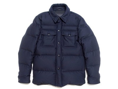 Used 2021 AW Tom Ford Cashmere Wool Beaver Down Jacket Calf Leather Details 44