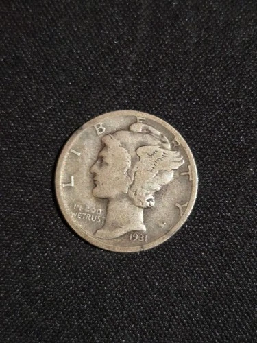 1931-D Mercury Head Silver Dime Circulated VG