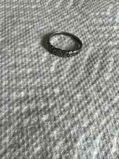 Ladies Size 7 Sterling Silver With Floral Design Ring