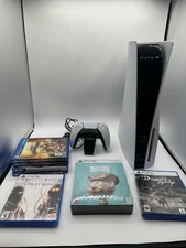 Sony PlayStation 5 Console - White W/ Games!! Tested Working Condition! Games!!!