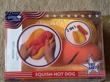 NEW - Sunny Days Squeezy Squishy Hot Dog - 2 IN 1