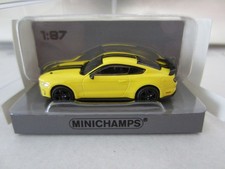 MINICHAMPS 087027 FORD MUSTANG 2018 YELLOW model is PLASTIC - HO or 1:87 scale