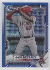 2021 Bowman Chrome Prospects Mega Box Blue Mojo Refractor /150 Trent Deveaux 7y8