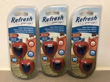 Refresh Your Car! Sweet Berry/Fresh Linen Scent Mini Car Diffuser 0.1 oz 3 pks
