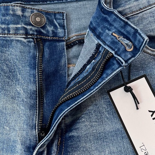 42x34 NWT RUE21 Mens Supreme Flex Skinny Distressed EmbellishedDenim Jeans Pants - Picture 3 of 6
