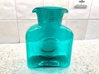 Blenko Glass Seabreeze Double Spout Carafe/Water Pitcher #384 USA 2013