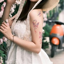 Multi-coloured Flowers Nature Temporary Tattoo sticker A5X9 D3P7 U4A8 DJF