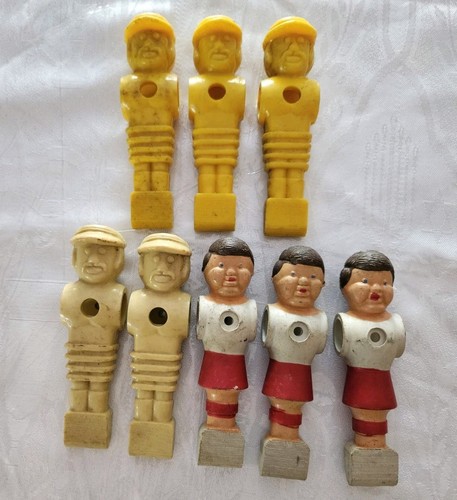 8 1978 TOURNAMENT SOCCER Foosball Replacement Figures Lot GREAT Cake Toppers