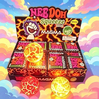 NeeDoh Light-Up Magma Meteorite Balls - 3er Set (2026 Release) - Rare Set