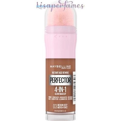 Maybelline Instant Age Rewind Perfector 4-In-1 Glow Makeup 03 Medium Deep 0.68oz
