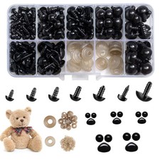 270PCS Safety Eyes and Noses, Black Plastic Teddy Bear Nose