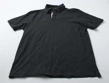 Public Rec Men's Go-To Contrast Placket Short Sleeve Polo EH6 Black Large NWT
