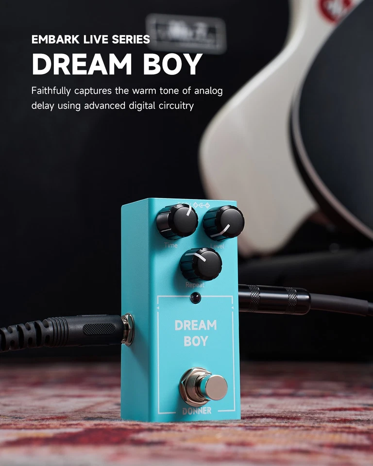Donner Dream Boy Analog Delay Guitar Effects Pedal Vintage Delay Pedal Warm Tone - Image 2 of 4