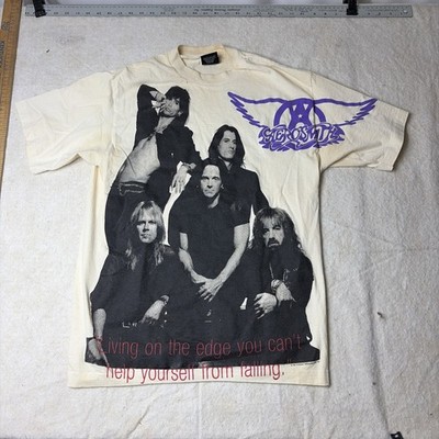 Vintage 90 s 1994 Aerosmith Get a Grip Tour  Black T-Shirt Size Large Soft TeTag