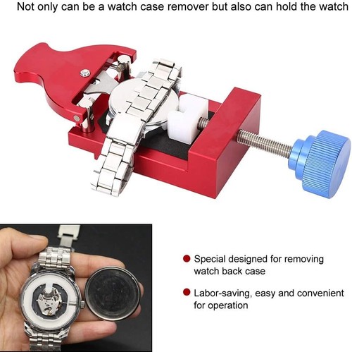 Metal Adjustable Watch Case Holder Watch Strap Remover Base Movement Repair Tool - Foto 13 di 14
