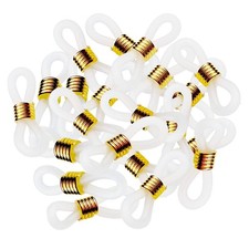 40 Pieces Eyeglass Chain Ends Adjustable Rubber Spectacle End Connectors for ...