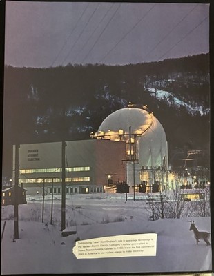 Book Clipping Photo Yankee Atomic Electric Co Rowe MA 1960 s Nuclear Power Plant
