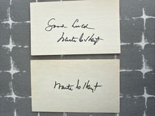 Lot Of 2 Waite Hoyt HOF Yankees Pirates D 1984 Signed 3x5 Index Card Autographed