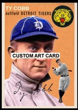Ty Cobb Detroit Tigers Baseball Art Card