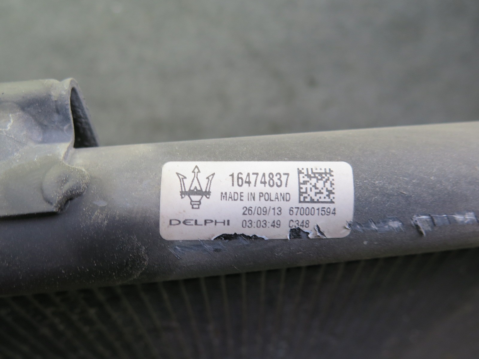 2014-2020 MASERATI GHIBLI M157 SQ4 A/C AIR CONDITIONING CONDENSER