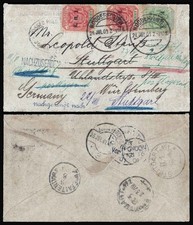 Boer War Censored Cover to Germany Stuttgart Foreign Mail 1901
