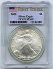 2006 American Eagle 1 oz Silver Dollar PCGS MS69 First Strike Ounce Bullion Q946