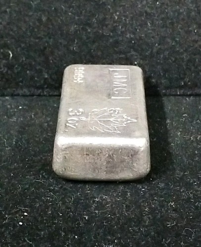 Vintage JMC Johnson Matthey Canada 3oz Silver Bar Ingot 5453 - Picture 3 of 4