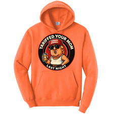 NEW Art Society TARIFF DADDY NEON ORANGE Hoodie SMALL-4XLARGE MADE IN USA MAGA