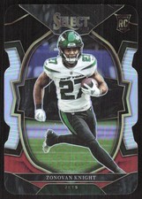 8862J 2022 Panini Select #89 Zonovan Knight Black and Red Prizm Die Cut