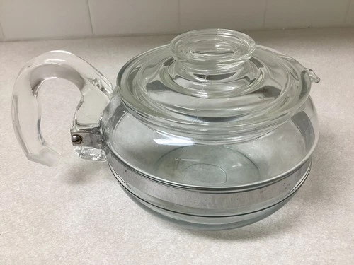 Timeless Vintage Pyrex 6 CupTeapot #8446-B Clear Glass With Lid