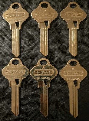 6 Schlage Everest 29 S145 Key Blanks 35-270-EV.468.S145
