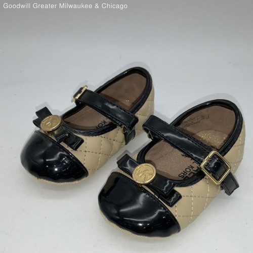Michael Kors Kleinkind Mädchen Mary Jane Ballerinas Mara Di runde Spitze schwarz hellbraun Größe 3 - Bild 3 von 5