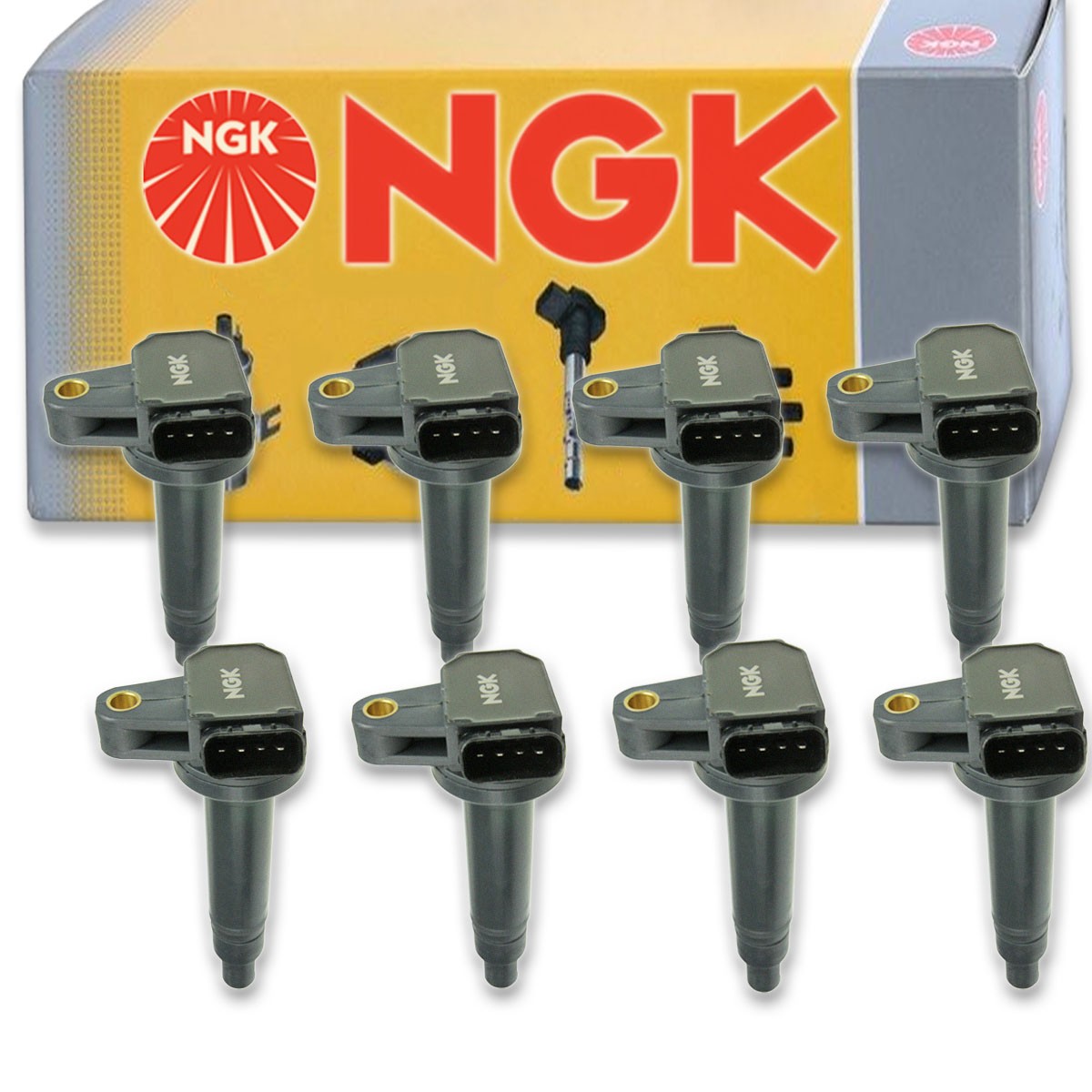 8 pcs NGK Ignition Coil for 2001-2007 Lexus GS430 4.3L V8 - Spark Plug Tune cv