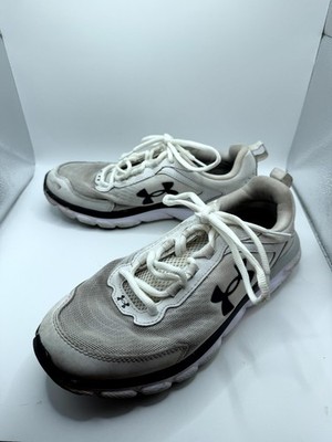 Under Armour Charged Assert 9 3024590-108 Mens 8 Sneaker White Mesh Running