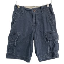 Abercrombie Kids Cargo Shorts Classic Heavy Cotton Blue Youth 12