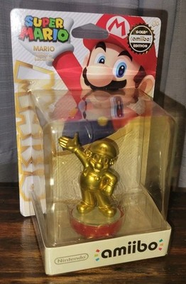 Nintendo Amiibo Mario Mini Figure Gold Edition New And Sealed 2015