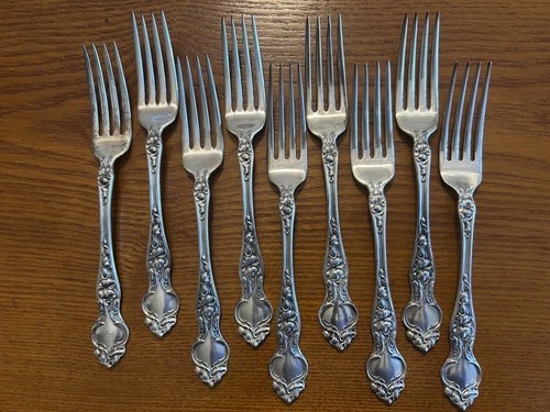 9 Wallace Violet sterling forks 7 1/8" No monogram