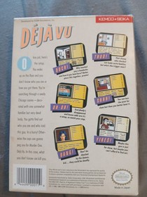Deja Vu (Nintendo Entertainment System NES, 1990) - Tested/Working - CIB - RARE!